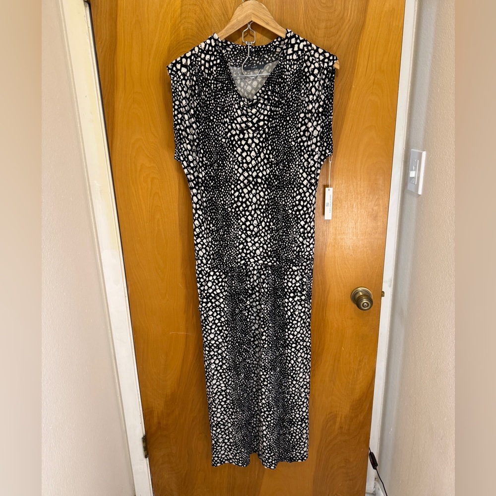 Tart Black and White Maxi Dress